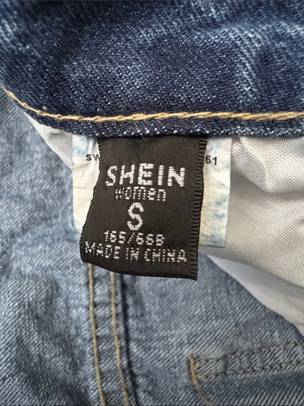 SHEIN Dark Blue Distressed Wide-Leg Jeans